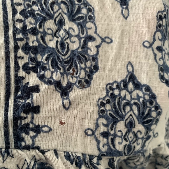 INC White and Blue Top - Picture 3 of 4